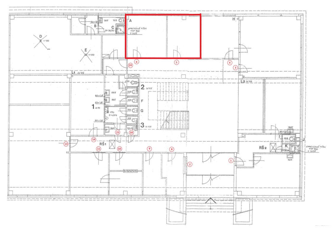 Na Jízdárně 2895/18 - kancelář - 33 m²