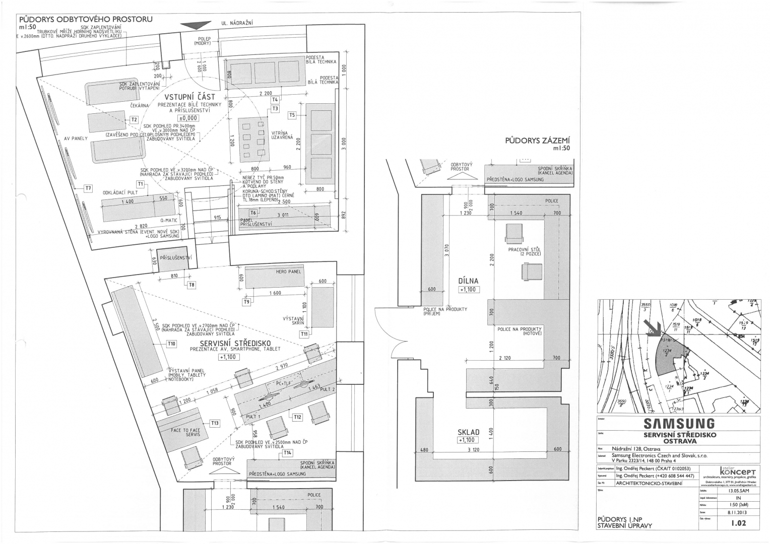 Nádražní 370/102, jednotka č. 370/902 - prodejna - 115,40 m²